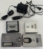 4 minidisk spelers / recorders Sony 3x, 1x Sharp, Walkman, ., Ophalen of Verzenden, .