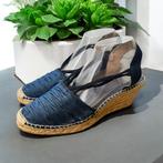 Toni Pons Sandalen Maat 42 Blauw Bruin Sleehak Jute, To, Zo goed als nieuw, Tp, To
