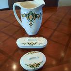 Vintage Keramische Set - Kan, Zeepbakje & Potje, Antiek en Kunst, Antiek | Keramiek en Aardewerk, Ophalen of Verzenden
