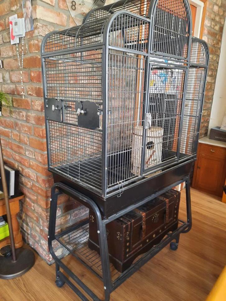 Stevige grote mooie kooi op los onderstel op wielen,zo goed, Dieren en Toebehoren, Vogels | Hokken en Kooien, Zo goed als nieuw