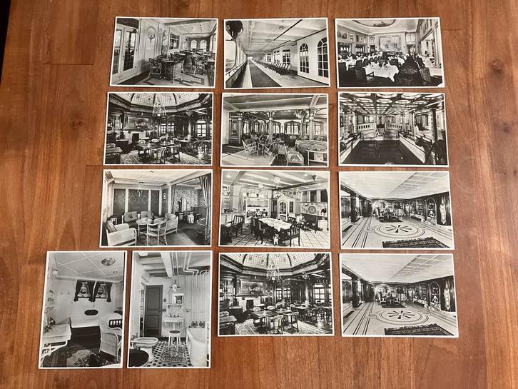 13x fotokaart interieur s.s. Statendam Holland America Line, Verzamelen, Scheepvaart, Kaart, Foto of Prent, Motorboot, Ophalen of Verzenden