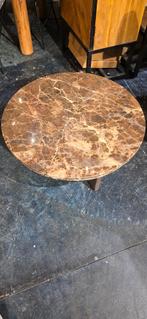 Ronde Salontafel Ludo Marmer en mangohout – 80 cm Showmodel!