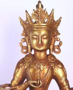 Mooi standbeeld Vajrasatva met bel en Varja  Verguld brons N, Ophalen