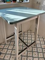 RÖNNINGE Bartafel - Wit/Mintgroen - 75x75cm, Huis en Inrichting, Tafels | Sidetables, Ophalen, Gebruikt, 50 tot 100 cm, 75 cm of meer