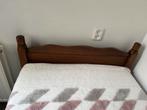 Stevig houten bed met bodem 90x200, Ophalen, Gebruikt, 90 cm, Eenpersoons