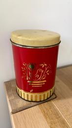 Rood - goud koffieblik / blikje met vogel, Ophalen of Verzenden, Gebruikt, Overige