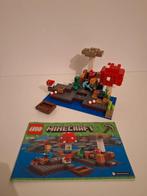 Lego minecraft 21129 mushroom island compleet met boekje, Ophalen of Verzenden, Zo goed als nieuw, Complete set, Lego
