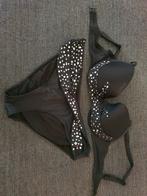 Zwart/zilveren studs bikini, 70D, broekje M, Hunkermöller!, Kleding | Dames, Badmode en Zwemkleding, Ophalen of Verzenden, Zo goed als nieuw