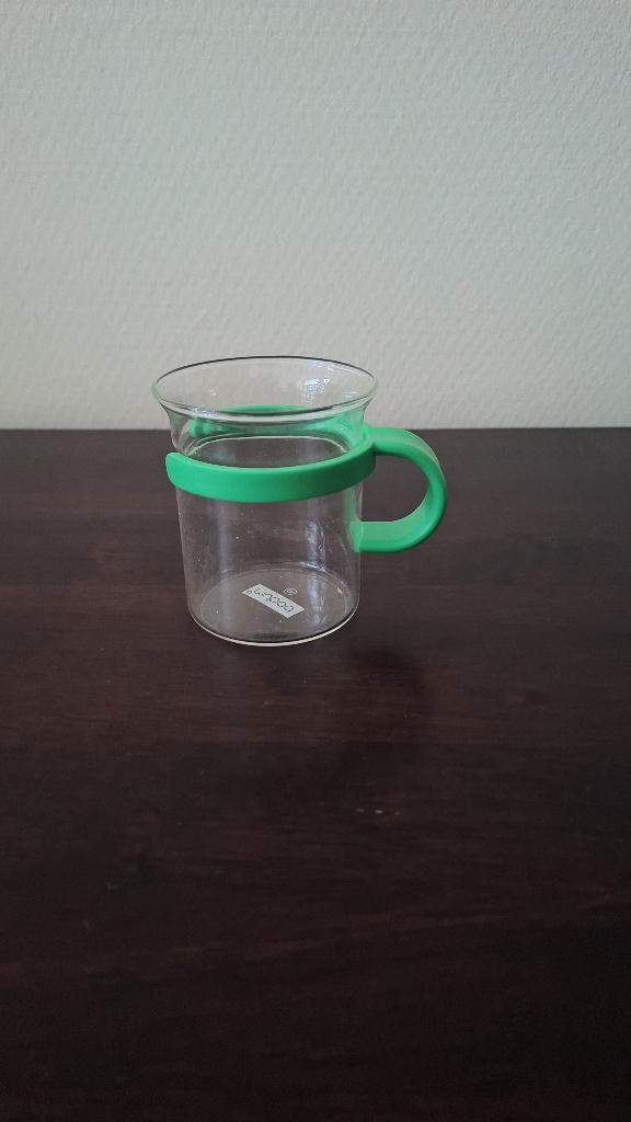 BODUM bistro glazen mok warme drank 8cm hoog groen, Huis en Inrichting, Keuken | Servies, Zo goed als nieuw, Kop(pen) en/of Schotel(s)