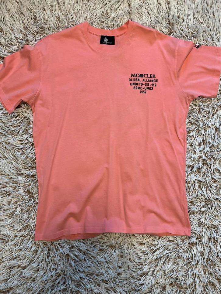 Moncler shirt maat xxl nieuw, Kleding | Heren, T-shirts, Zo goed als nieuw, Overige maten, Roze, Ophalen of Verzenden