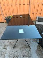 Zwart glazen eettafel 180x90, Huis en Inrichting, Tafels | Eettafels, Ophalen, Gebruikt, 50 tot 100 cm, Glas
