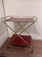 Vintage serveerwagen / trolley / bijzettafel, Huis en Inrichting, Tafels | Bijzettafels, Ophalen, Gebruikt, Metaal of Aluminium