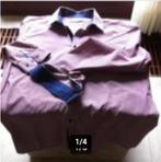Heren overhemd mt L rood/blauw merk Angelo Litrico., Kleding | Heren, Overige kleuren, Angelo Litrico, Ophalen of Verzenden, Zo goed als nieuw