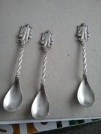 Lepeltjes waterdragers zilverpleet 3stuks, Ophalen of Verzenden, Rvs of Chroom