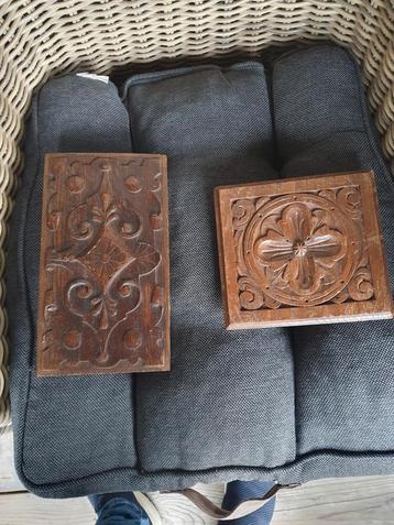 Houten Wanddecoratie Set antiek  beschikbaar voor biedingen
