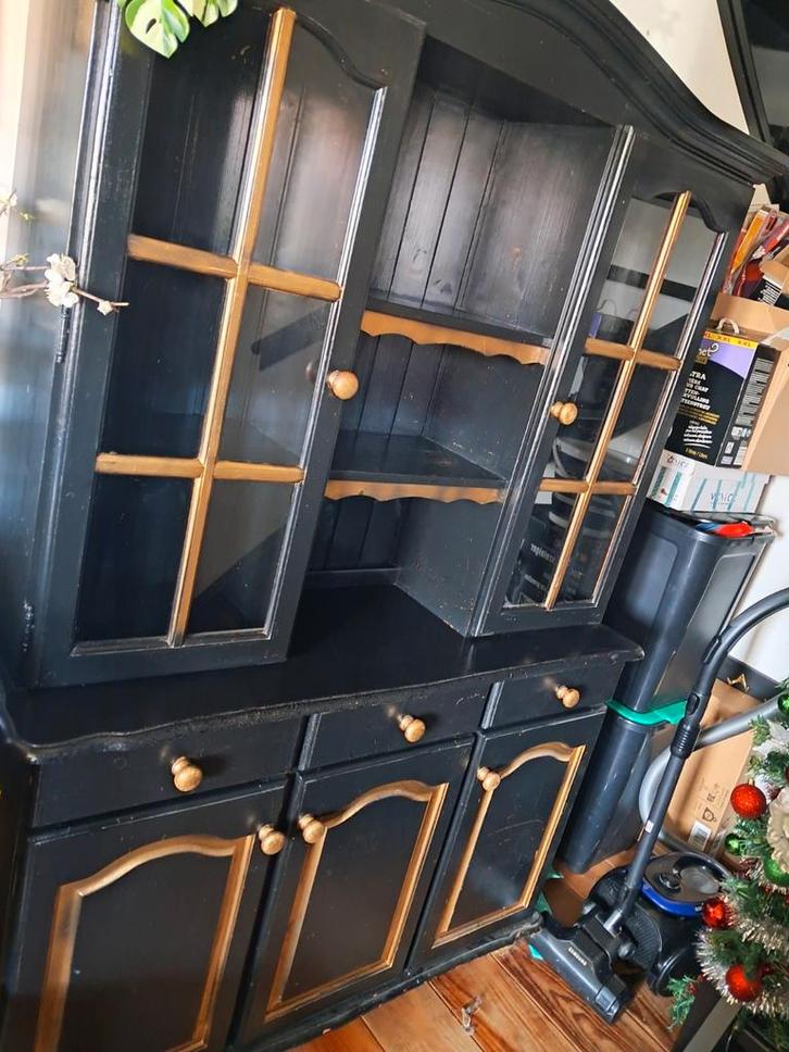 Buffetkast Zwart/Goud - Gratis Ophalen!, Huis en Inrichting, Kasten | Buffetkasten, Gebruikt, 150 tot 200 cm, 150 tot 200 cm, 25 tot 50 cm