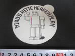 sticker miro's witte merken plan - strip robot, Verzamelen, Ophalen, Zo goed als nieuw, Bedrijf of Vereniging