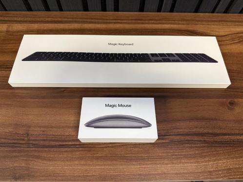 Magic Keyboard (V1) Spacegrijs met numeriek + Magic Mouse 2, Computers en Software, Toetsenborden, Zo goed als nieuw, Numeriek