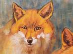 Fraai paar vossen - gesigneerd, Antiek en Kunst, Ophalen of Verzenden