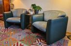 Twee design fauteuils Leolux, Ophalen, Gebruikt, 75 tot 100 cm, Hout