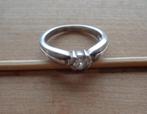 zilveren luxe ring met heldere steen [936], Verzenden, Zo goed als nieuw, 17 tot 18, Dame