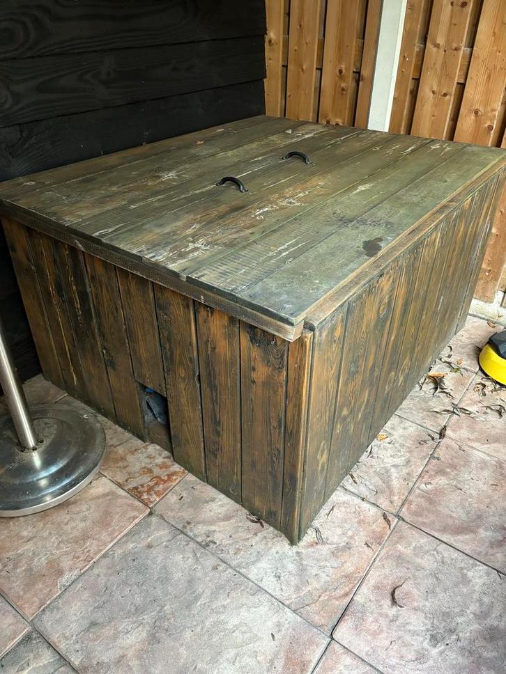 IBC Hottub met Elektrische Verwarming, Tuin en Terras, Bergingen en Tuinkasten, Gebruikt, Overige typen, Hout, Ophalen of Verzenden