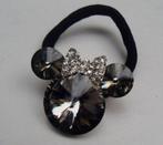 Haarelastiek Mickey Mouse met zwart en wit Swarovski kristal, Verzenden, Mickey Mouse, Nieuw, Overige typen