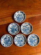 Oud Delft 6x kleine bordjes , blauw/wit, Antiek en Kunst, Antiek | Wandborden en Tegels, Ophalen of Verzenden