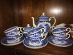 Compleet koffieservies Petrus Regout Castillo blauw, Antiek en Kunst, Ophalen