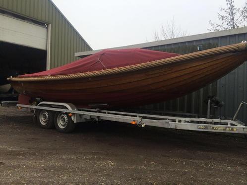 Bouhuijs vlet, Watersport en Boten, Motorboten en Motorjachten, Zo goed als nieuw, Hout, 6 tot 9 meter, Diesel, Binnenboordmotor