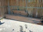 Hardhouten vlonderplanken, Ophalen, Gebruikt, Hout