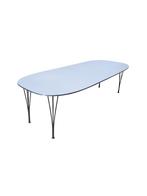 Fritz Hansen superellipse tafel, Huis en Inrichting, Gebruikt, 200 cm of meer, Scandinavisch, Vijf personen of meer