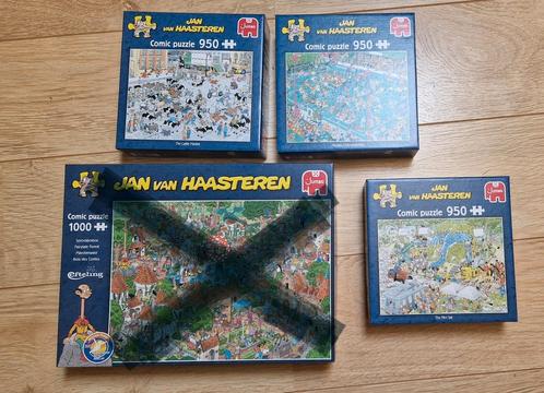 3 X Jan van Haasteren puzzels, Hobby en Vrije tijd, Denksport en Puzzels, Gebruikt, Legpuzzel, 500 t/m 1500 stukjes, Ophalen of Verzenden