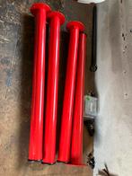 Rode metalen tafelpoten - 70 cm hoog, Ophalen, Zo goed als nieuw