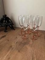 8 Rosaline champagne glazen flûtes zgan, Antiek en Kunst, Antiek | Glas en Kristal, Ophalen of Verzenden