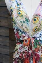 Jurk gekleurd pauw Etoile du Monde mt 3 (M) Vaste prijs OPR, Kleding | Dames, Jurken, Maat 38/40 (M), Etoile, Overige kleuren