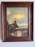 Kunstenaar Farel: molen plaatje aan het water ., Ophalen