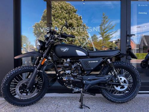 Hanway Scrambler 4Takt | 50CC | Mat Zwart | Op Voorraad !, Fietsen en Brommers, Brommers | Overige merken, Nieuw, Maximaal 45 km/u