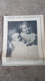 Jonge prinsesjes Beatrix en Irene (krant 1940), Verzamelen, Tijdschriften, Kranten en Knipsels, Nederland, Knipsel(s), Ophalen of Verzenden