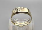 Vintage gouden zegelring met diamant. 2025/344., 20 of groter, ., Ophalen of Verzenden, Zo goed als nieuw