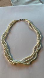 Ketting met echte zoetwater parels 43 cm lang., Sieraden, Tassen en Uiterlijk, Kettingen, Overige kleuren, Ophalen of Verzenden