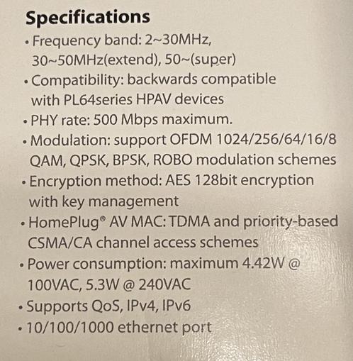 Sitecom Homeplug set - 500 Mbps AV500 Gigabit (z.g.a.n.), Computers en Software, Powerlines, Zo goed als nieuw, Ophalen