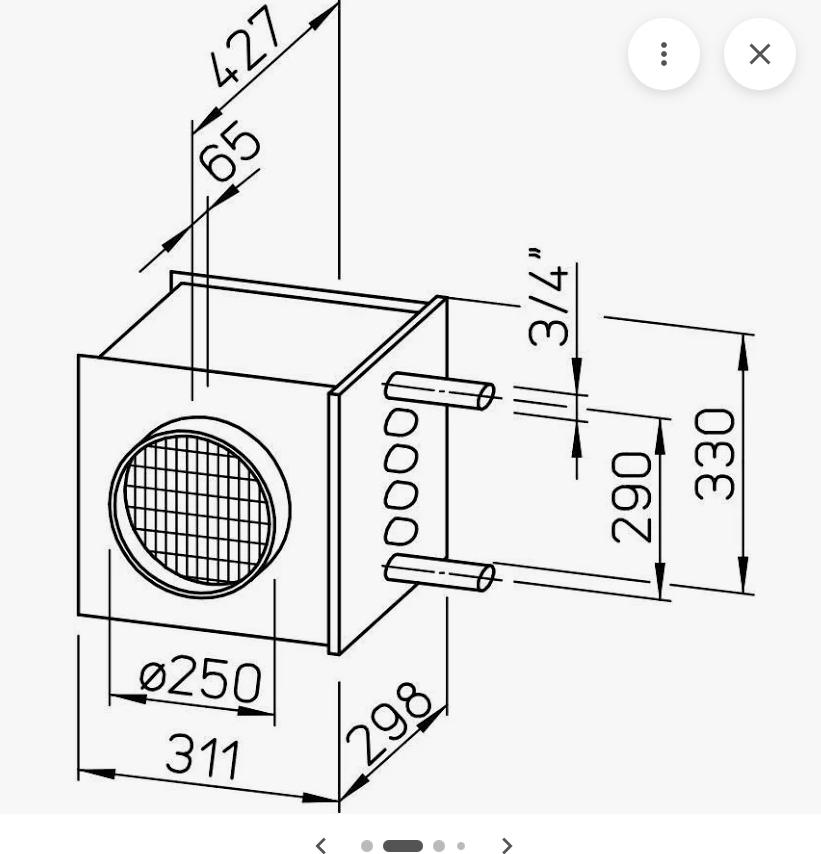 Helios WHR 250 Warmte terugwin unit - Nieuw in doos, Ophalen, Nieuw, Minder dan 3 jaar oud, Minder dan 20 liter