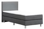 Boxspring combinatie Alta 4-delig - donkergrijs - 90x200 cm, Huis en Inrichting, Slaapkamer | Boxsprings, Ophalen, 90 cm, Eenpersoons