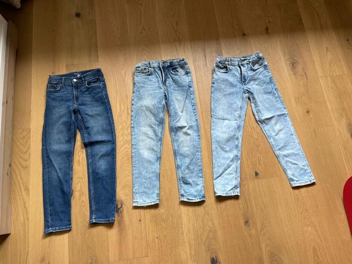 3 x spijkerbroek maat 140 Zara, Kinderen en Baby's, Kinderkleding | Maat 140, Zo goed als nieuw, Meisje, Broek, Ophalen