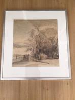 Landschap tekening van Jose Calsina, Antiek en Kunst, Kunst | Etsen en Gravures, Ophalen