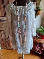 Ibiza boho style tuniek maat  s m beige, Kleding | Dames, Blouses en Tunieken, Ophalen of Verzenden, Zo goed als nieuw