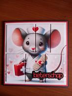 Kaart beterschap muis 814 = 1,75, Hobby en Vrije tijd, Kaarten | Zelfgemaakt, Ophalen of Verzenden, Zo goed als nieuw, Overige thema's