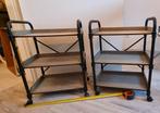 Bijzettafeltjes/Nachtkastjes met Wieltjes, Huis en Inrichting, Ophalen, Minder dan 50 cm, Gebruikt, 50 tot 100 cm