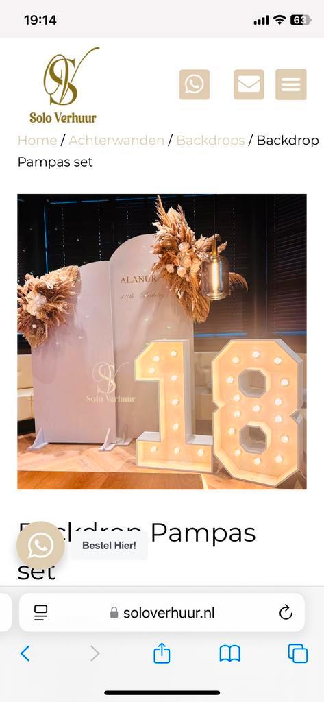 Backdrop Lichtcijfers verjaardag decoratie tekst, Hobby en Vrije tijd, Feestartikelen | Verhuur, Zo goed als nieuw, Ophalen
